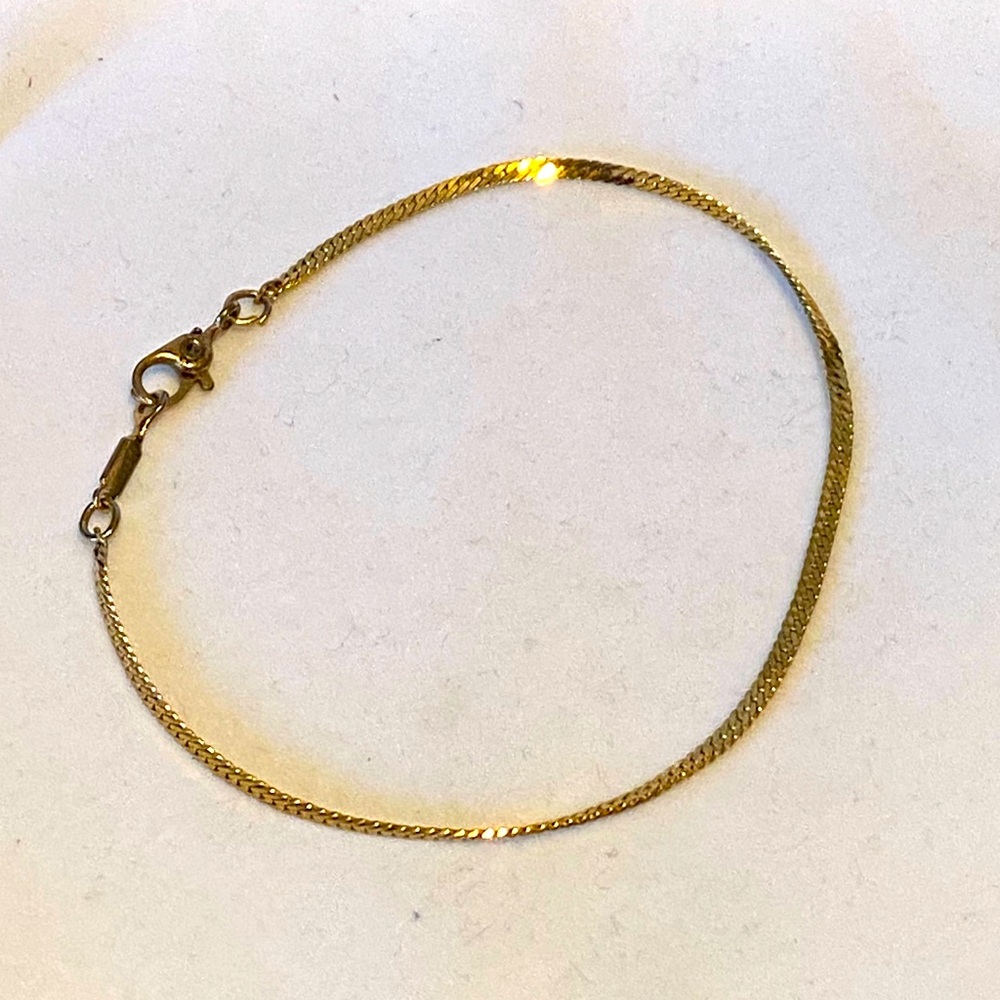 Vintage Monet Gold Tone Bracelet Jewelry 7 Inch Signed